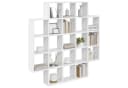 vidaXL Wandregal Weiß Holzwerkstoff 21 Fächer Modern Bild 3