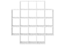 vidaXL Wandregal Weiß Holzwerkstoff 21 Fächer Modern Bild 4