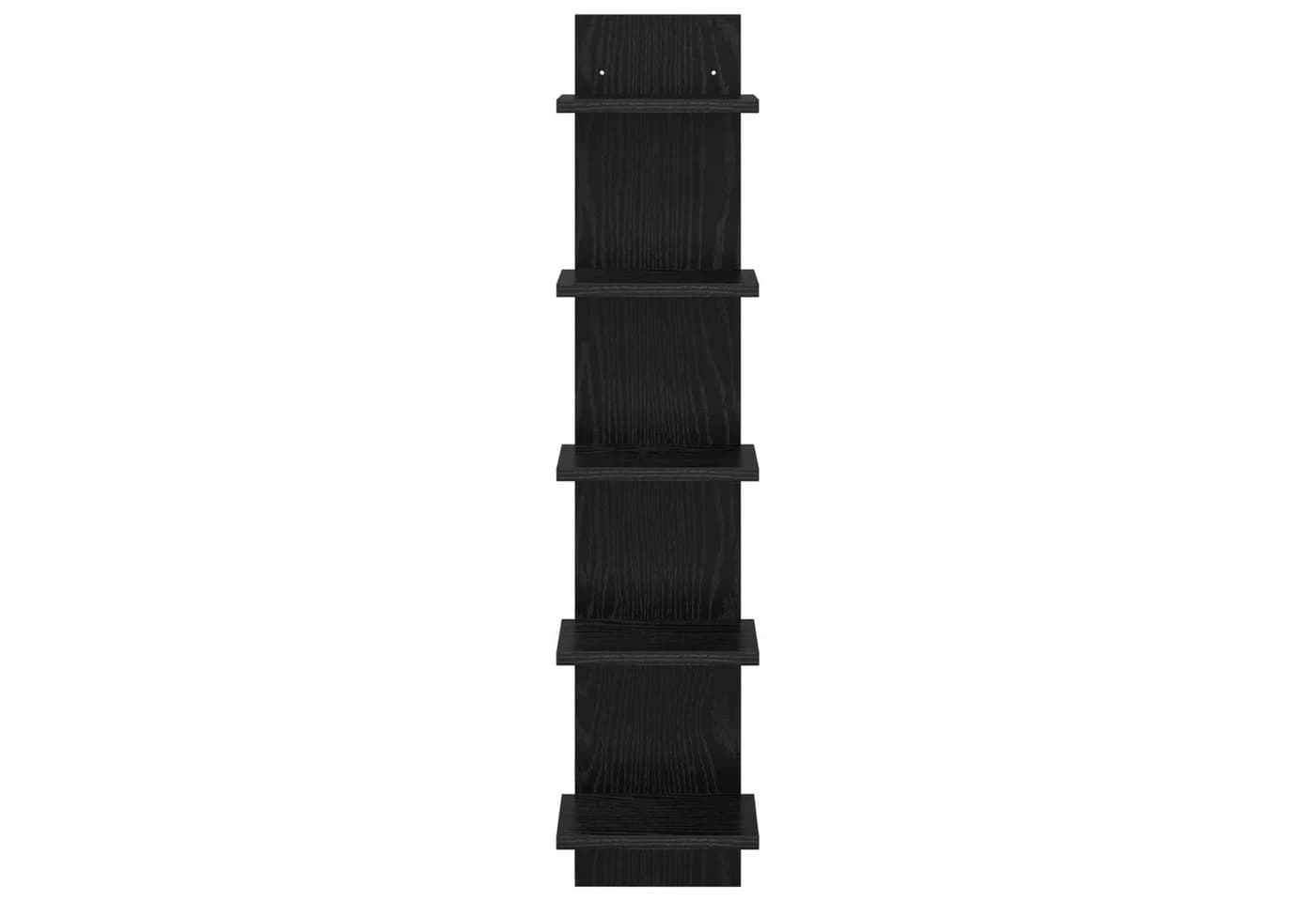 vidaXL Wandregal Schwarz Eichen-Optik Modernes Holzwerkstoff Regal - Bild 4
