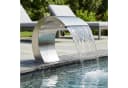 vidaXL Wasserfall Poolbrunnen Silber Edelstahl Bild 1