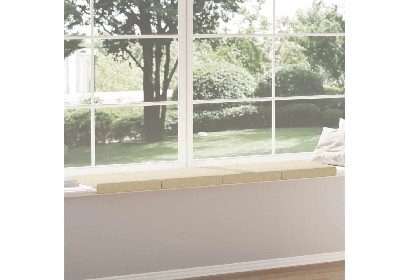 vidaXL Sitzauflage Bankkissen 4er Set Creme Polyester - Bild 4