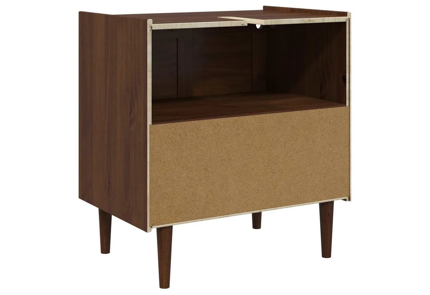 vidaXL Badezimmerschrank BILBAO Dunkelkaramell Schiebetür Massivholz - Bild 5