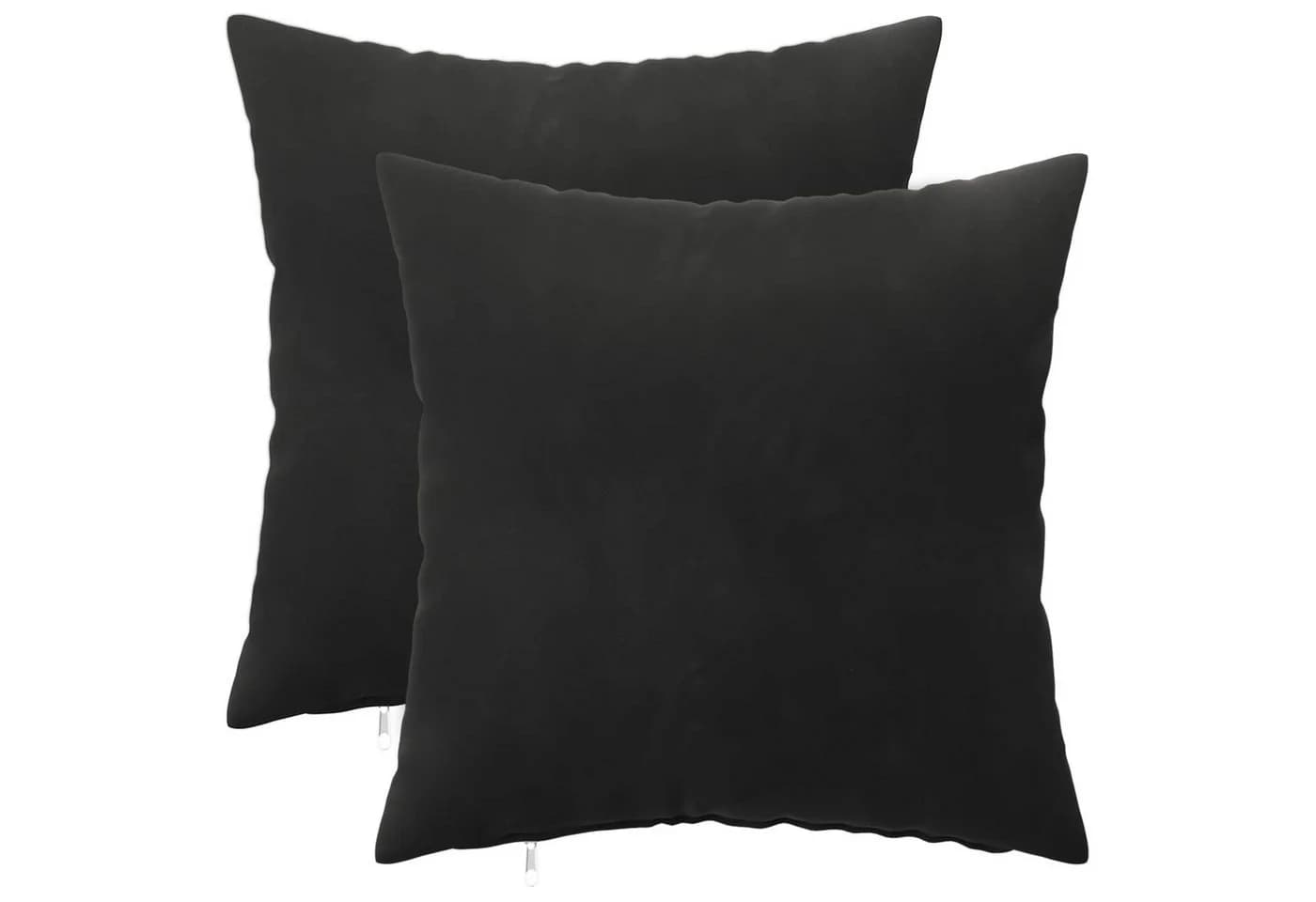vidaXL Zierkissen Schwarz Samt 50x50 cm 2er Set - Bild 2