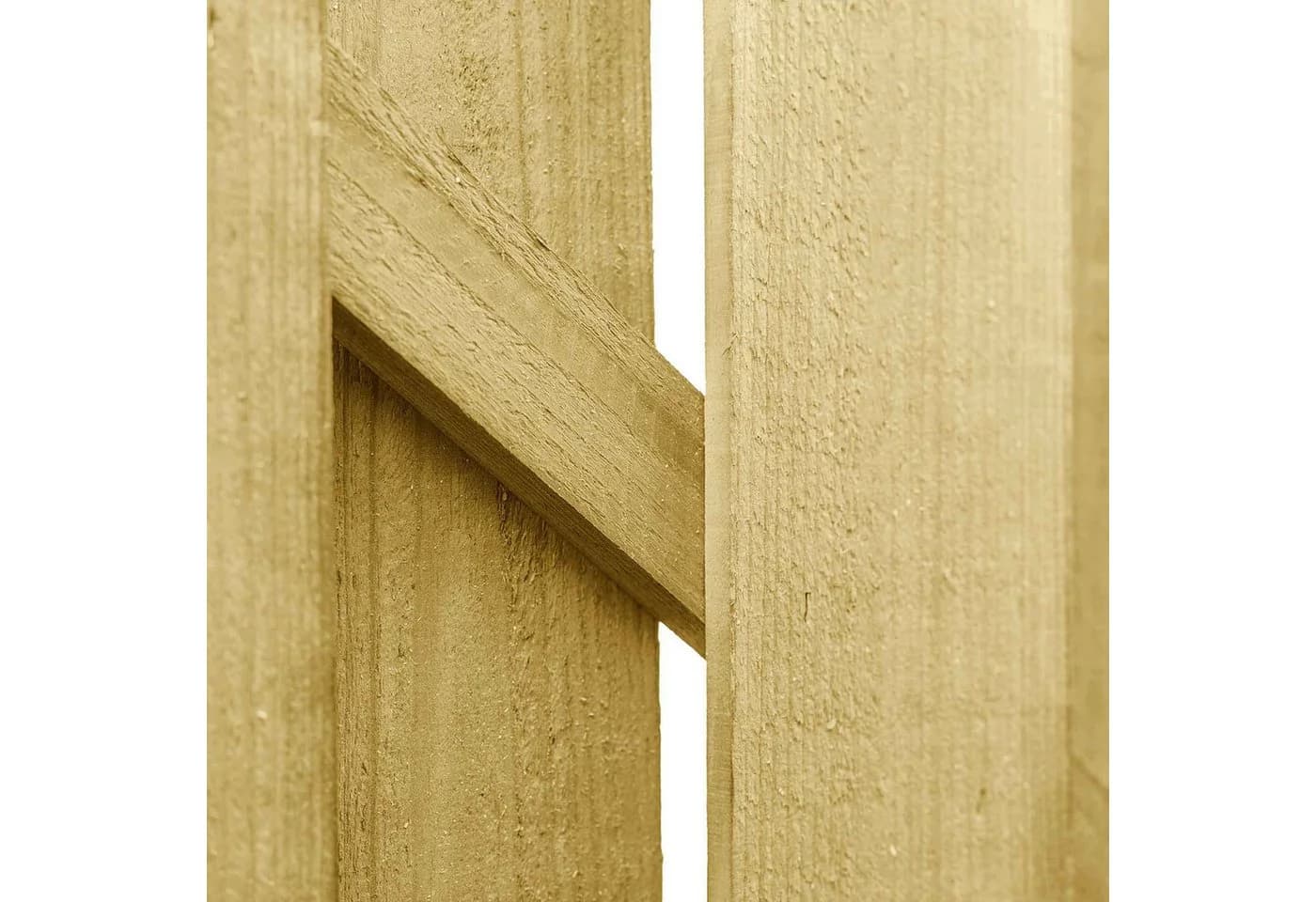 vidaXL Gartentor 100x75 cm Massives Kiefernholz Grün Gewölbt - Bild 4