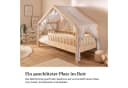 Ehrenkind Betthimmel für Hausbett Lille mit Wimpelkette Beige Bild 1