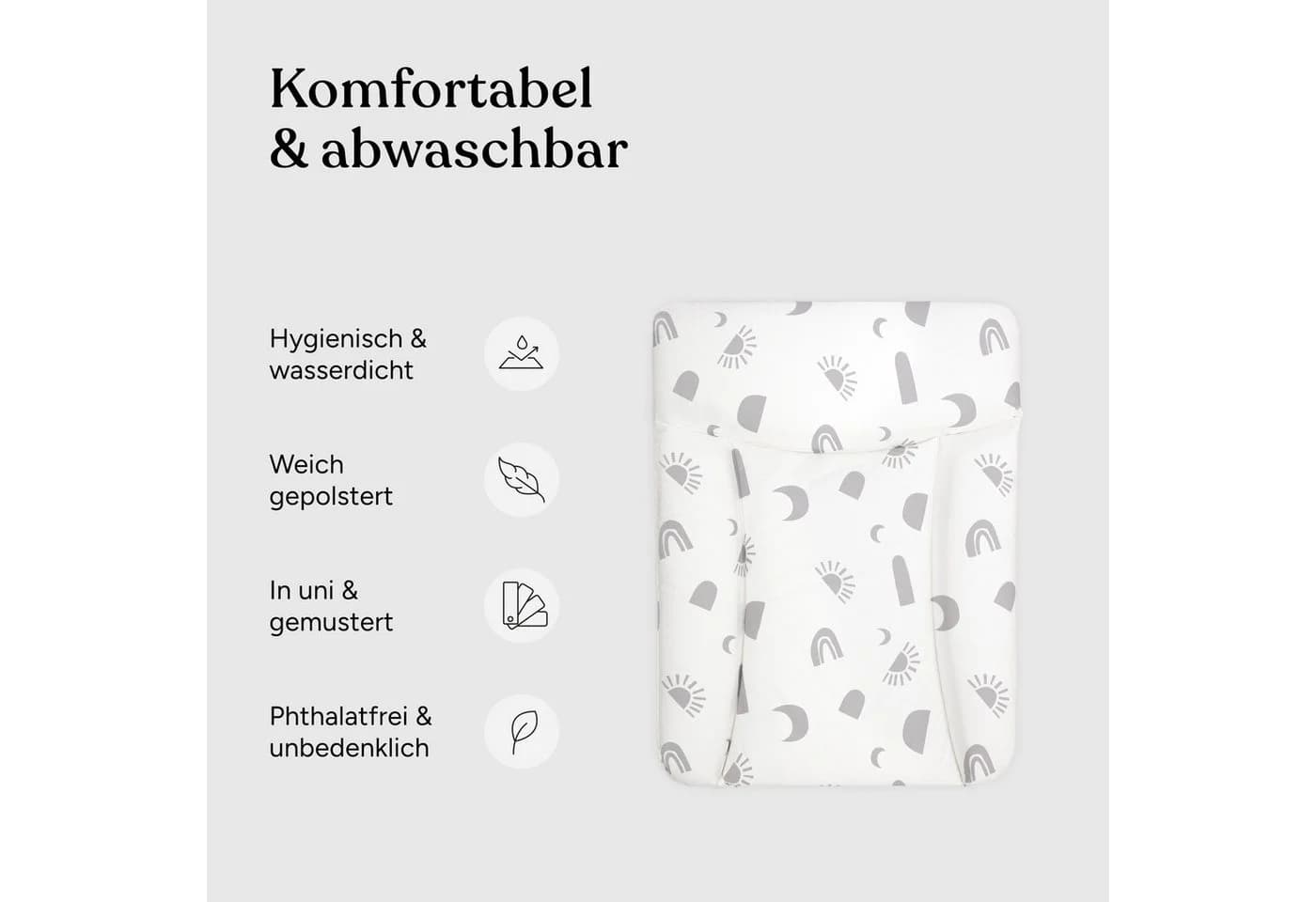 Ehrenkind Wickelauflage abwaschbar beige 50x70 cm - Bild 3