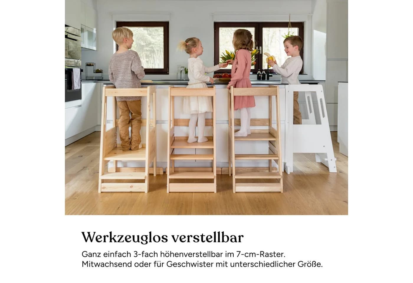 Ehrenkind Lernturm Buche transparent lackiert 3-fach höhenverstellbar - Bild 5