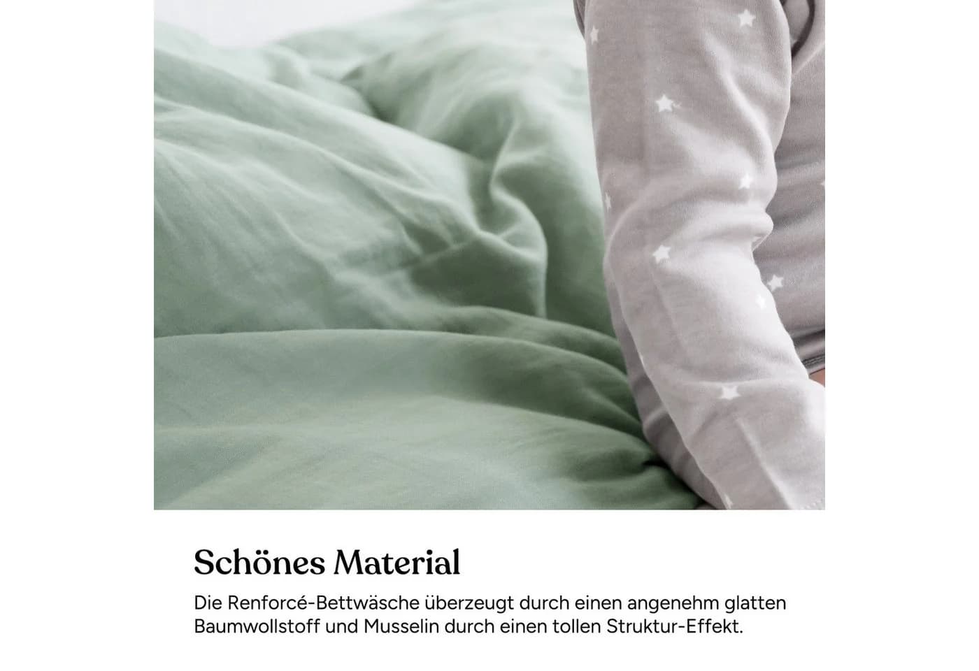Ehrenkind Kinderbettwäsche 100% Bio-Baumwolle Musselin Jade - Bild 4