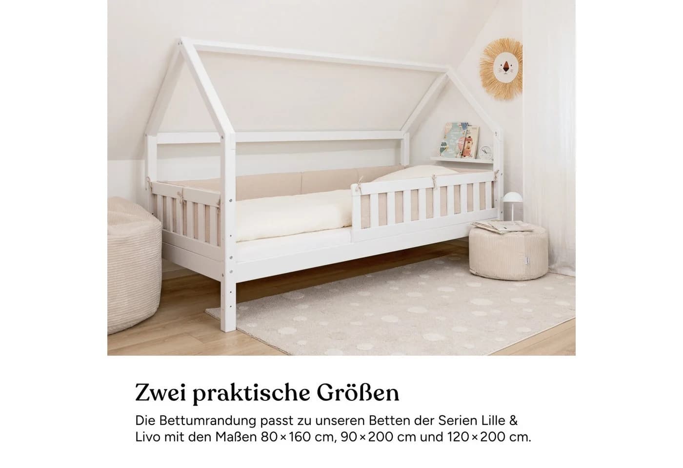 Ehrenkind Bettumrandung 4-tlg. Grün Bio-Baumwolle Waffelpiqué
