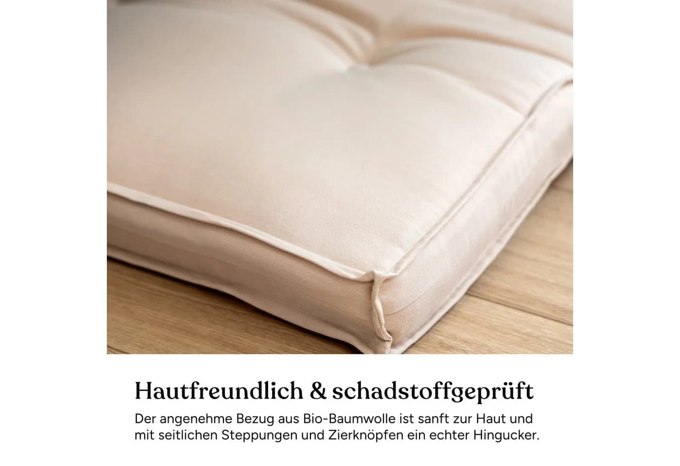 Ehrenkind Bodenkissen 100% Bio-Baumwolle Beige - Bild 5