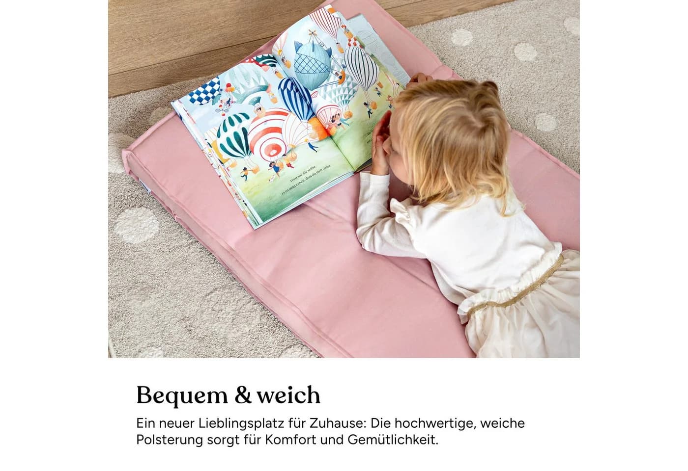 Ehrenkind Bodenkissen aus Bio-Baumwolle Beige - Bild 4
