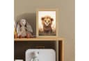 OnlyWow Nachttischlampe Lightbox Löwe Dimmbar LED Holzrahmen Bild 4
