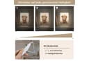 OnlyWow Nachttischlampe Lightbox Löwe Dimmbar LED Holzrahmen Bild 5