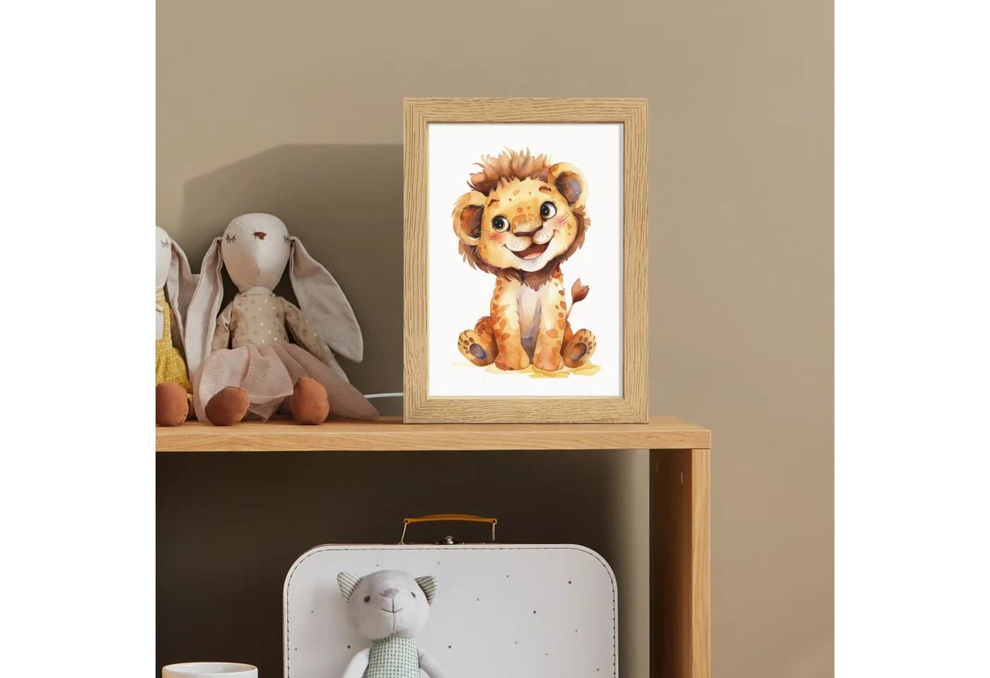 OnlyWow Nachttischlampe Lightbox Löwe Dimmbar LED - Bild 4