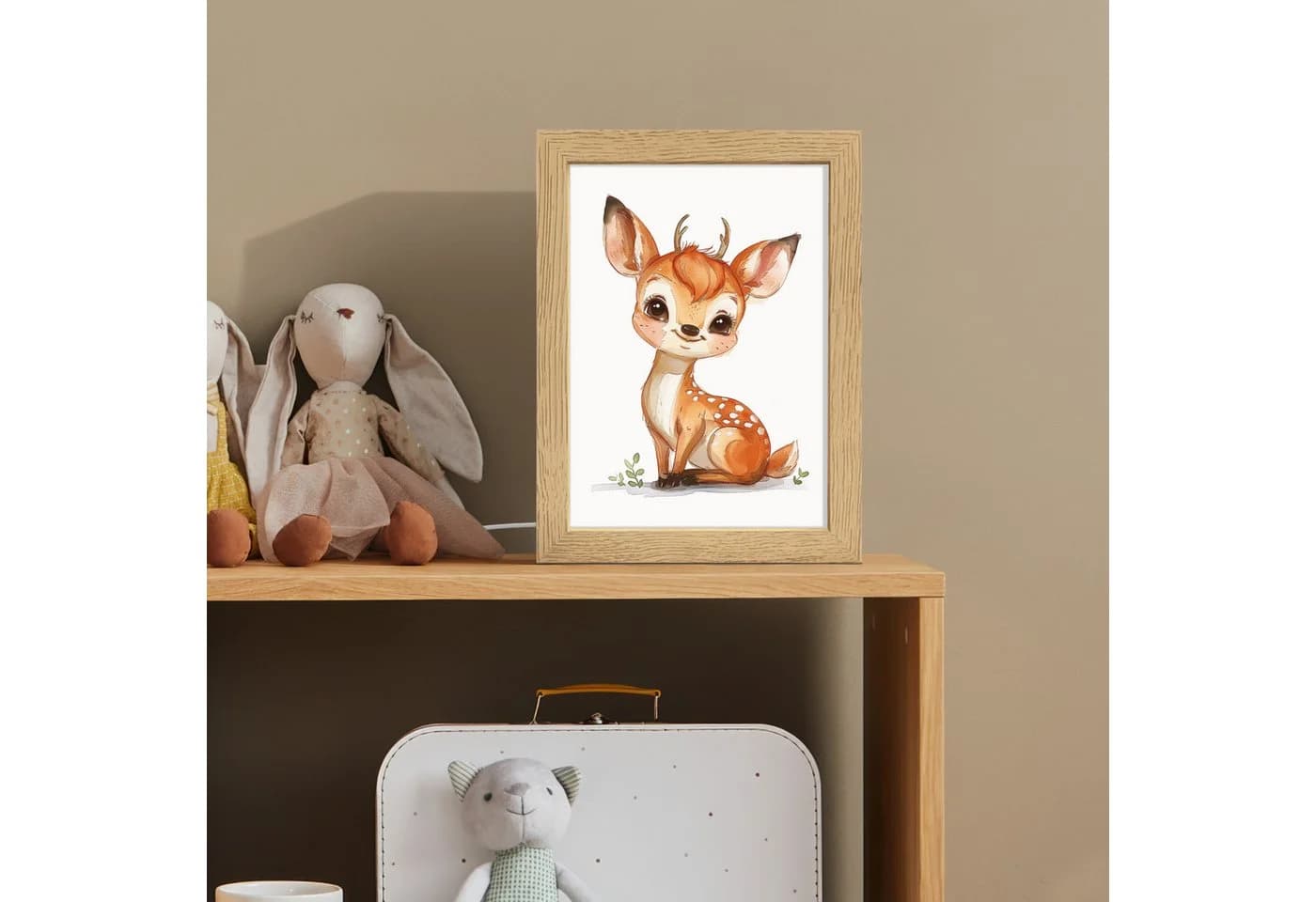 OnlyWow Nachttischlampe Lightbox Hirsche Dimmbar LED Kinderzimmer - Bild 4