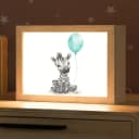 OnlyWow Nachttischlampe Lightbox Zebra Blau Dimmbar LED Bild 2
