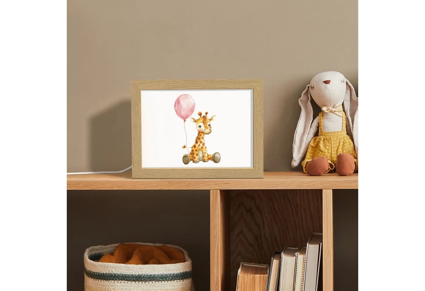 OnlyWow Nachttischlampe Lightbox Giraffe Rosa Dimmbar LED - Bild 4