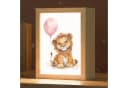OnlyWow Nachttischlampe Lightbox Löwe Rosa Dimmbar LED Bild 2