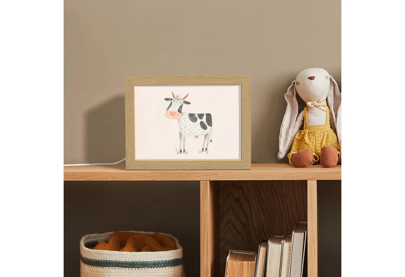 OnlyWow Nachttischlampe Lightbox Kuh Dimmbar LED - Bild 4