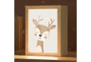 OnlyWow Nachttischlampe Lightbox Hirsche Beige Dimmbar LED Bild 2
