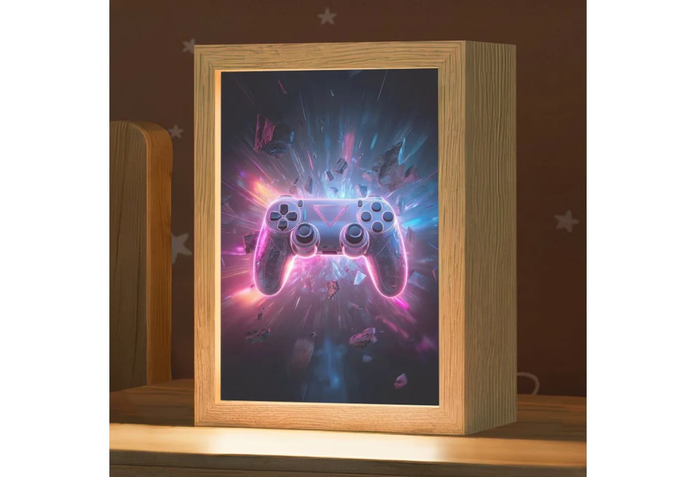 OnlyWow Nachttischlampe Lightbox Controller Neon Dimmbar LED - Bild 2
