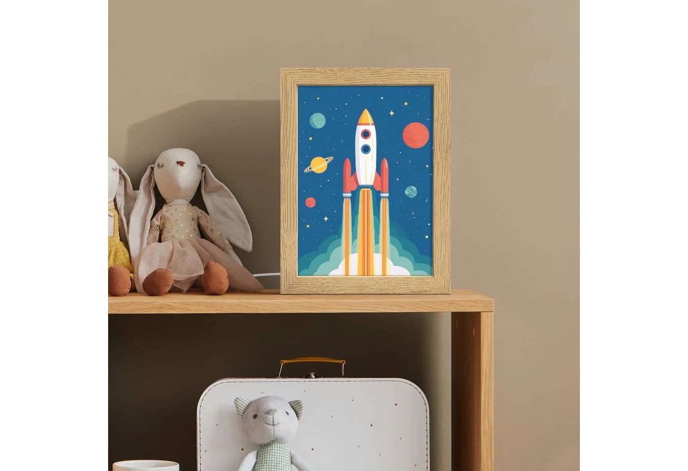 OnlyWow Nachttischlampe Lightbox Rakete LED Dimmbar Farbwechsel - Bild 4
