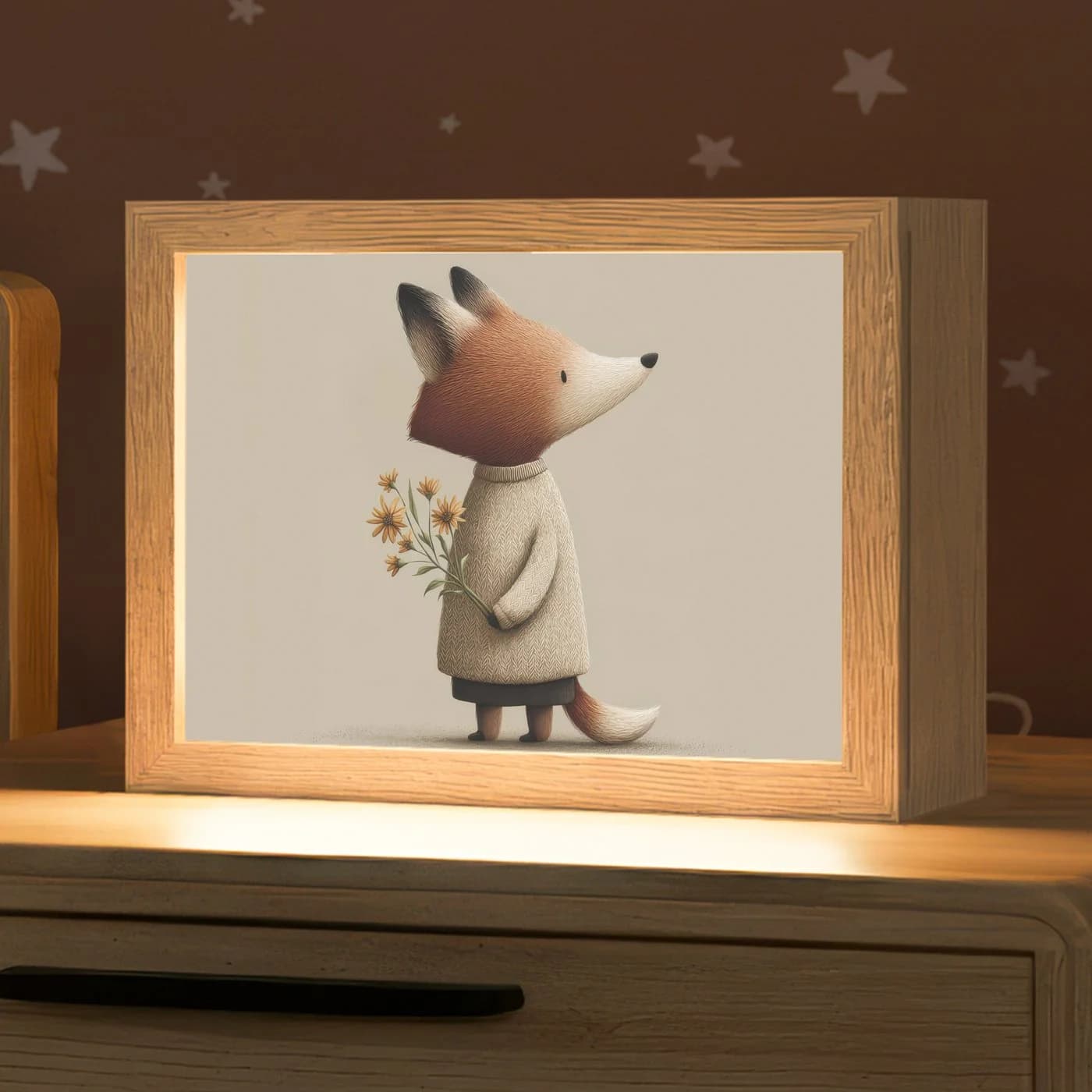 OnlyWow Nachttischlampe Lightbox Fuchs mit Dimmfunktion - Bild 2