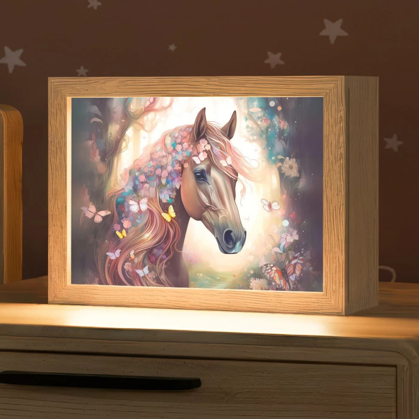 OnlyWow Nachttischlampe Lightbox Pferd Dimmbar LED - Bild 2