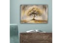 OneMillionCanvasses® Leinwandbild Abstrakter Baum Gold Schwarz 30x20 cm Bild 5