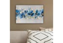 OneMillionCanvasses® Leinwandbild Blau Abstrakt Blumen Goldakzente Bild 4