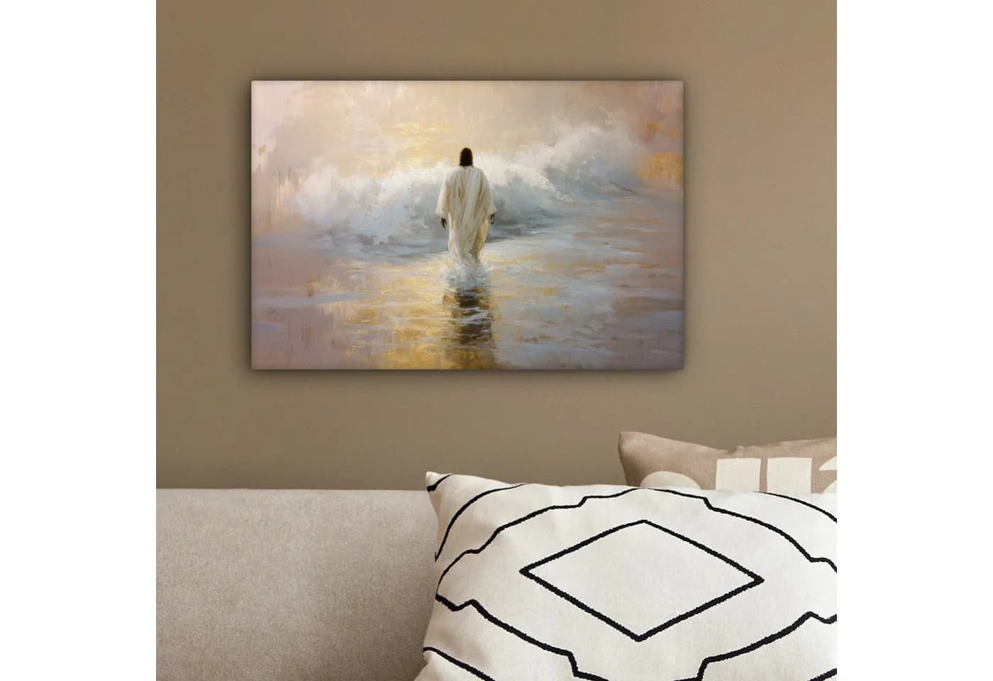 OneMillionCanvasses® Leinwandbild Welle Jesus Abstrakt 30x20 cm - Bild 4