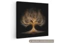 OneMillionCanvasses® Leinwandbild Abstrakter Baum Schwarz Gold Bild 2