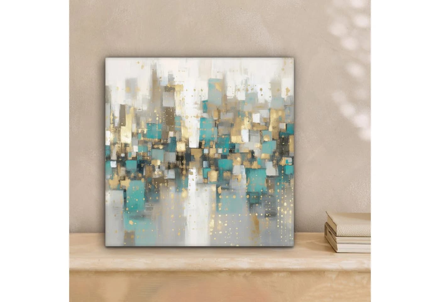 OneMillionCanvasses® Leinwandbild Abstrakt Gold Skyline