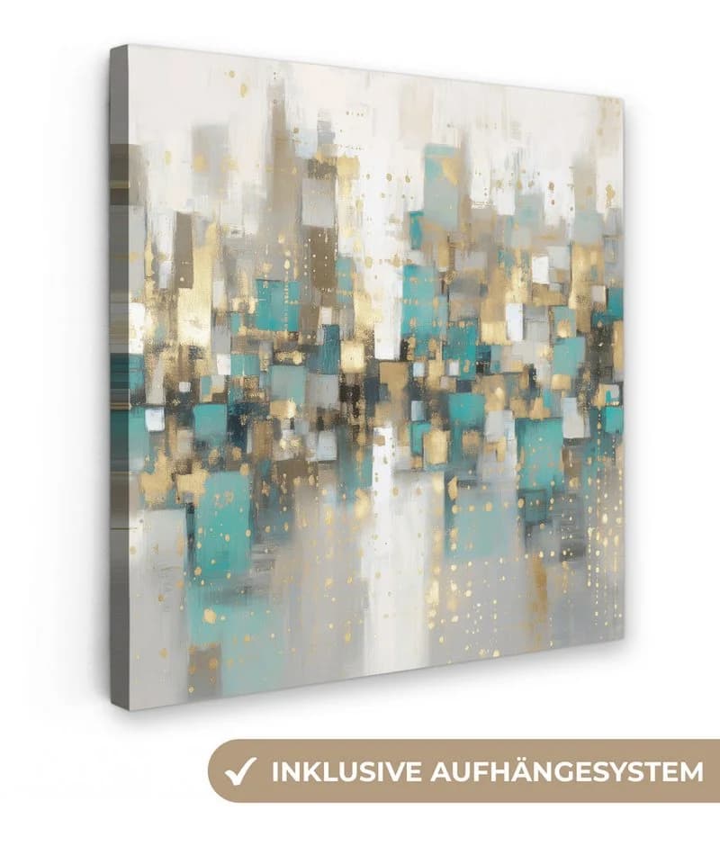 OneMillionCanvasses® Leinwandbild Abstrakt Gold Skyline - Bild 2