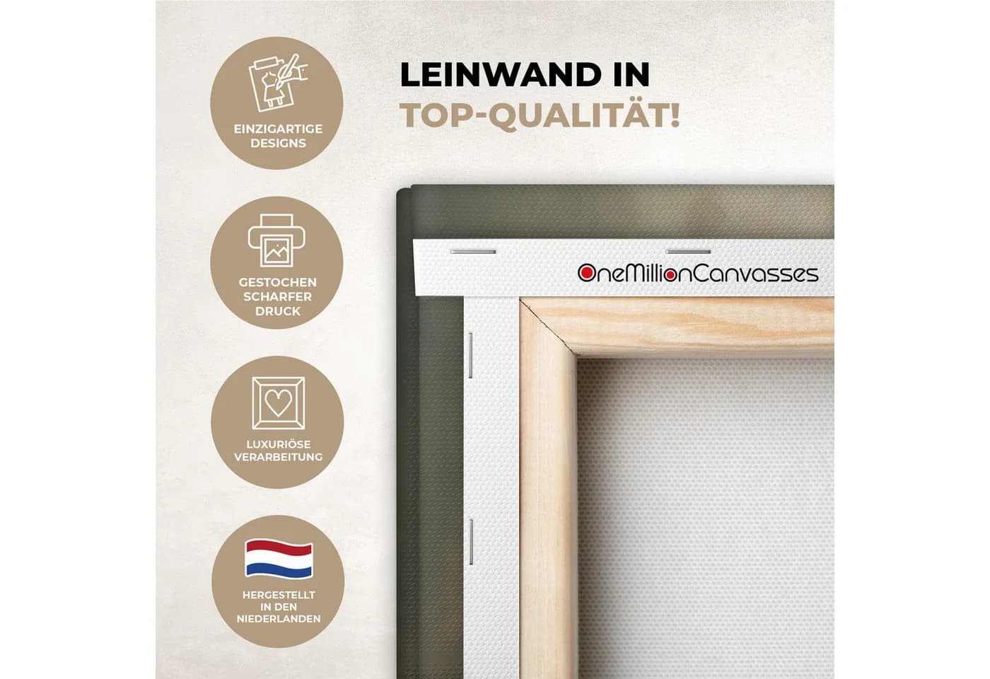 OneMillionCanvasses® Leinwandbild Panorama Jesus Kniend Beige - Bild 3