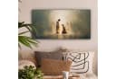 OneMillionCanvasses® Leinwandbild Jesus Kniend Beige Panorama 100x50 cm Bild 1