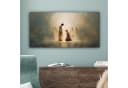 OneMillionCanvasses® Leinwandbild Jesus Kniend Beige Panorama 100x50 cm Bild 5