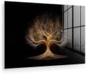 MuchoWow Acrylglasbild Lichter Baum Abstrakt Schwarz Bild 2