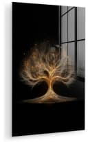 MuchoWow Acrylglasbild Lichter Baum Abstrakt Schwarz Bild 2