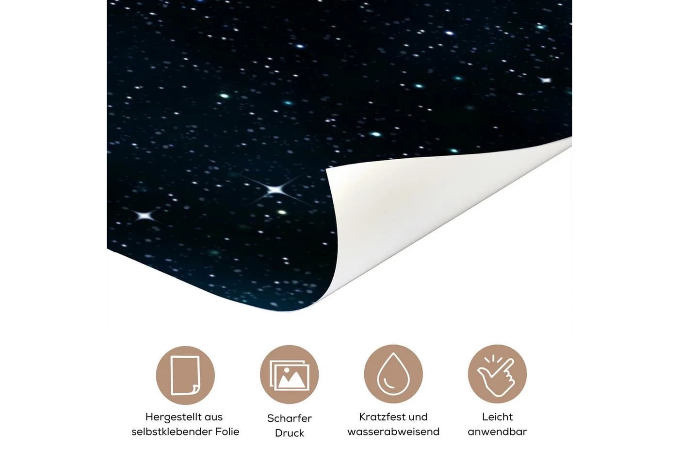 MuchoWow Türtapete Galaxie Nacht Blau Selbstklebend - Bild 3