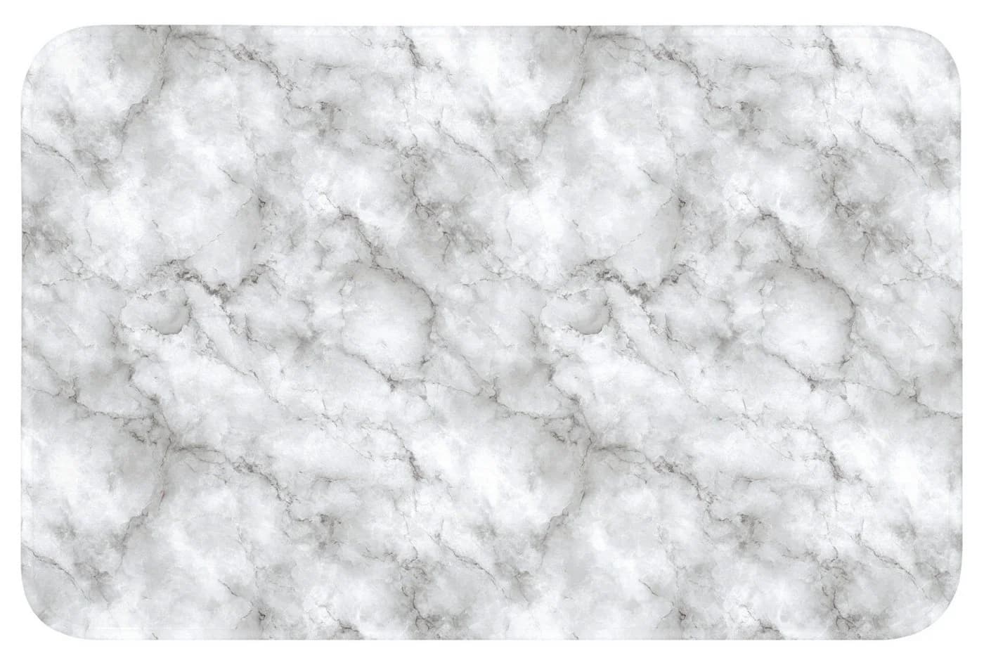 OnlyWow Badematte Grau Marmor Design Rutschfest Polyester - Bild 2