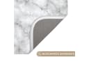 OnlyWow Badematte Grau Marmor Design Rutschfest Polyester Bild 3