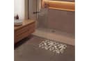 OnlyWow Badematte Fächerform Beige Polyester Rutschfest Bild 4