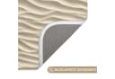 OnlyWow Badematte Sand Wellen Beige Rutschfest Polyester Bild 3