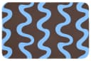 OnlyWow Badematte Sich windende Linien Blau Braun Minimalistisch Bild 2