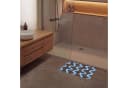 OnlyWow Badematte Sich windende Linien Blau Braun Minimalistisch Bild 4