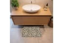 OnlyWow Badematte Polka dots Schwarz Beige Rutschfest Bild 1
