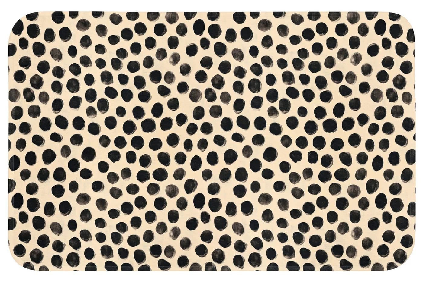 OnlyWow Badematte Polka dots Schwarz Rutschfest Memory-Foam - Bild 2