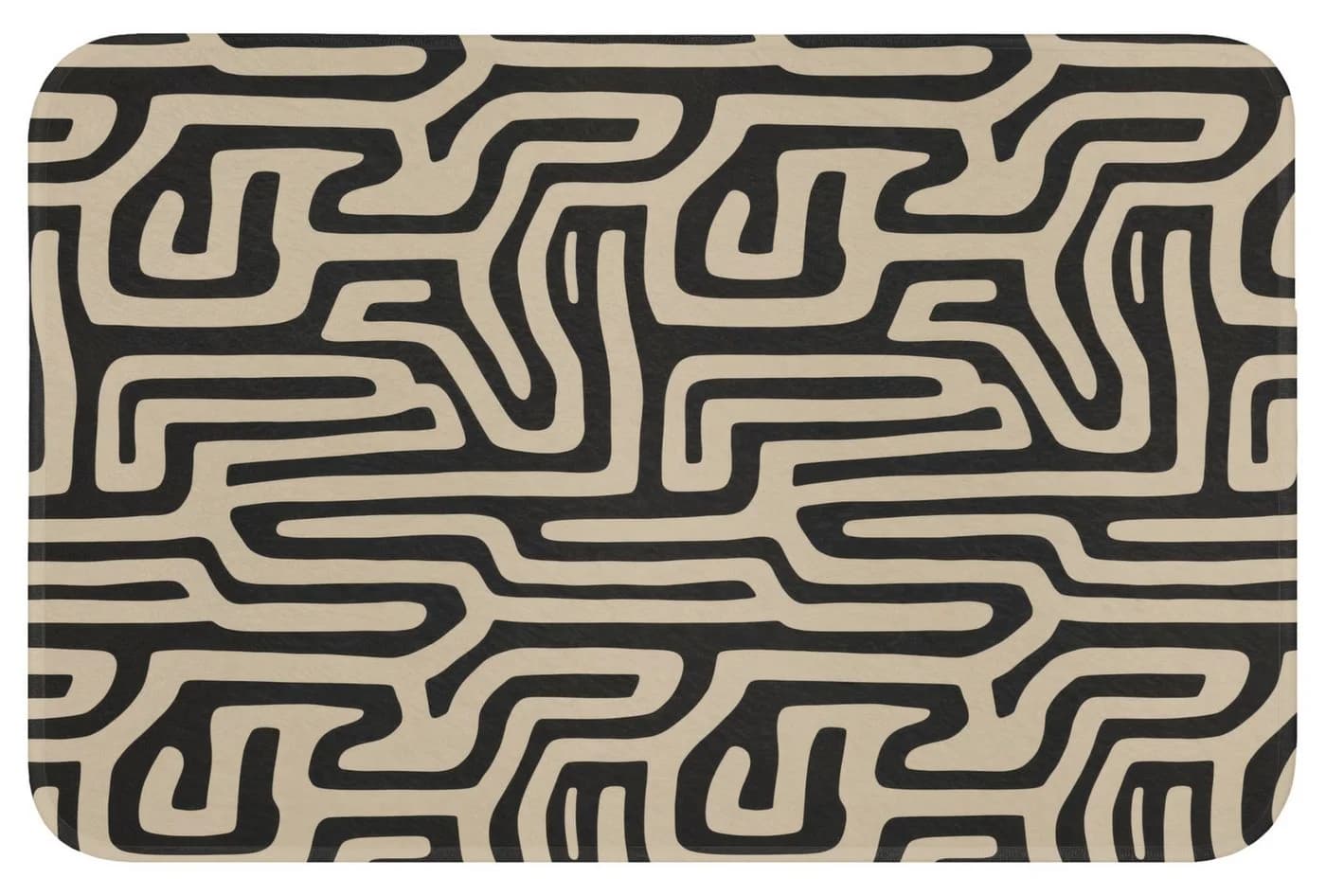 OnlyWow Badematte Grafik Linien Schwarz Modern - Bild 2