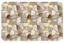 OnlyWow Badematte Mosaik Marmor Gold Rutschfest Polyester Bild 2